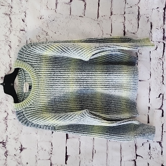 Universal Thread Chunky Knit Sweater Blue/Green Gradient Stripes Size S - EUC - Picture 8 of 9